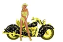 Woman on Motorrad