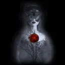 goth woman blinking
