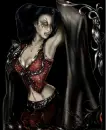 gothic girl glittered