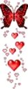 butterfly and hearts