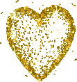 gold flecks heart