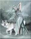 SNOW FAIRY WITH WOLF