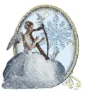 winter angel with harp