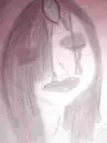 Gothic Red Lady Crying