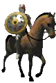 caballero medieval en cabalgadura