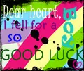 Dear heart..