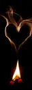 candle with flame heart morph