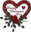 Happy Valentines Day-heart with rose