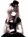 Anime girl holding candy