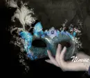 Nimue glittered blue mask