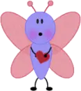 cute butterfly with heart