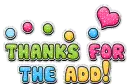 thnx 4 da add!