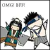 Haku and Zabuza.