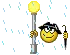 dancing in the rain emoticon