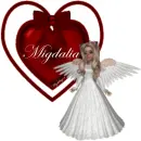 Angel With Red Heart - Migdalia