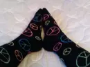 emo peace socks