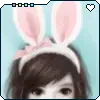 cute girl with bunny ears