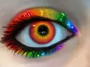 rainbow glitter eye