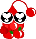 Red Frosting Droplet Valentines / Love