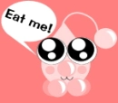 Light Pink Frosting Droplet "Eat Me" Display Pic