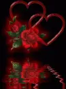 valentine scene on black