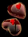 glittered hearts