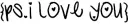 love yhu.