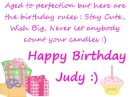 happy birthday judy