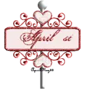 red heart street sign april ST