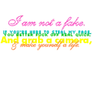I am not a fake!