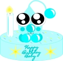 Frosting Droplet Happy Birthday Baby! 