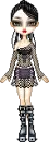 Pretty goth girl in fishnet!