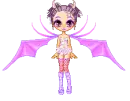 Cute pink n purple devil girl!