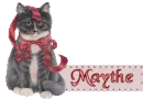 Black Cat with bow - Maythe