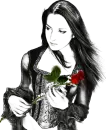 flashing witch with rose