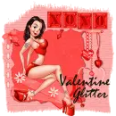 xoxo valentine glitter