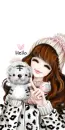 girl n white tiger