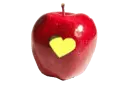 bitten heart-shaped