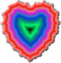 geode rainbow heart