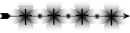 Grey & Black Cross Flowers on Arrow