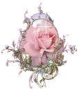pink glittered rose