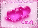 Pink Sparkle Hearts - Cindi