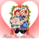 Happy Valentine's Day Raggedy Ann and Andy