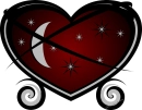 Heart Moon Star Portal Statue / Centerpiece Silver And Claws Of Darkness