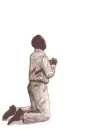 Man praying and God appearing