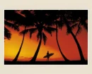Sunset Surfer Art