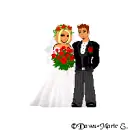 Bride and bridegroom by Dawn-Marie