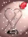 crystal heart vase androse