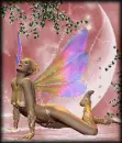 fairy with rainbow wings