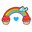 rainbow cupcake